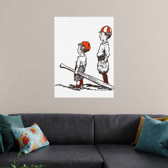 "Two Little Baseball Players"