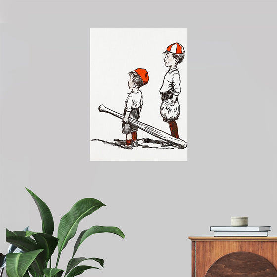 "Two Little Baseball Players"