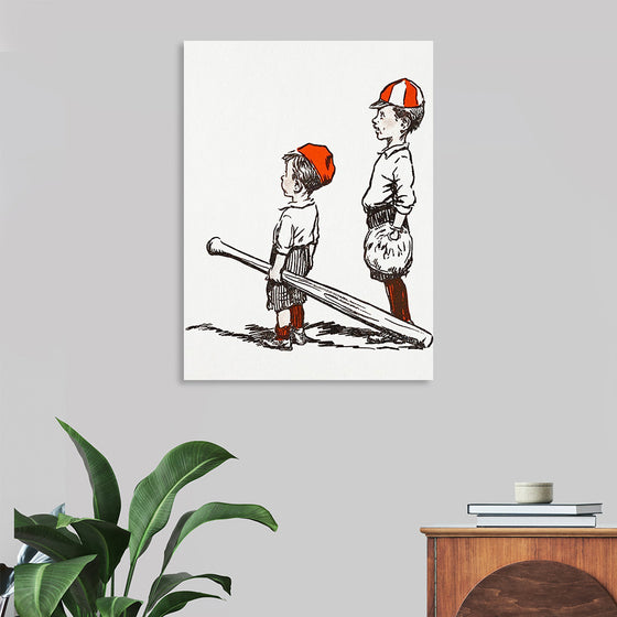 "Two Little Baseball Players"