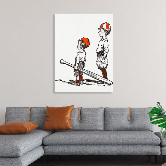 "Two Little Baseball Players"