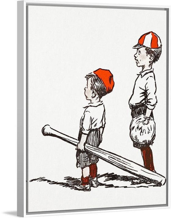 "Two Little Baseball Players"