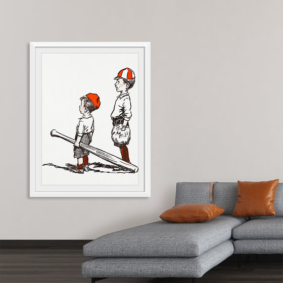 "Two Little Baseball Players"