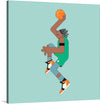 “Young Basketball Player” invites you to a world of dynamic energy and passion. This meticulously crafted artwork captures a moment frozen in time—the player mid-jump, basketball in hand, ready to score. Against a soothing backdrop, the player becomes a focal point, drawing the eye and igniting the spirit of competition and triumph. The monochromatic palette adds a timeless quality, emphasizing motion and excitement.