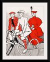 "Women riding bicycles on a road, remixed from artworks", Edward Penfield