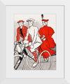 "Women riding bicycles on a road, remixed from artworks", Edward Penfield