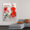 "Women riding bicycles on a road, remixed from artworks", Edward Penfield