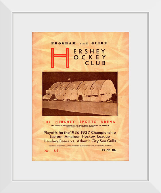 "Cover of Hershey Hockey Club Program and Guide 1936-37 Hockey Season"