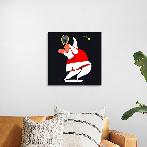 "Character Illustration of a Female Tennis Player"