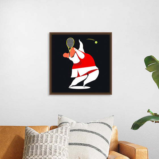 "Character Illustration of a Female Tennis Player"