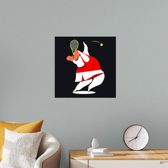 "Character Illustration of a Female Tennis Player"