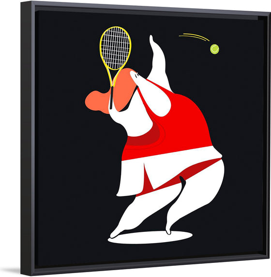 "Character Illustration of a Female Tennis Player"