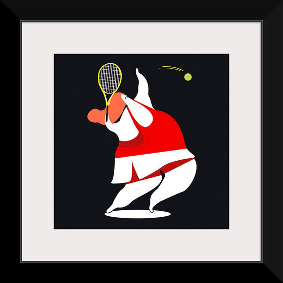 "Character Illustration of a Female Tennis Player"