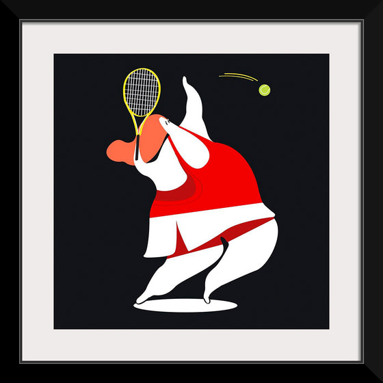 "Character Illustration of a Female Tennis Player"