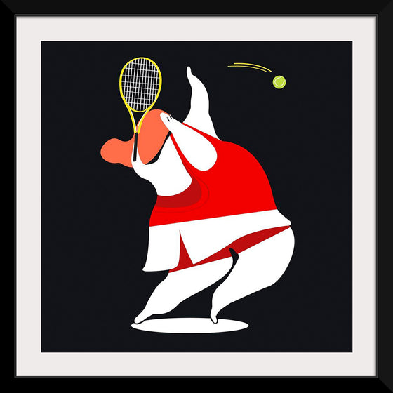 "Character Illustration of a Female Tennis Player"