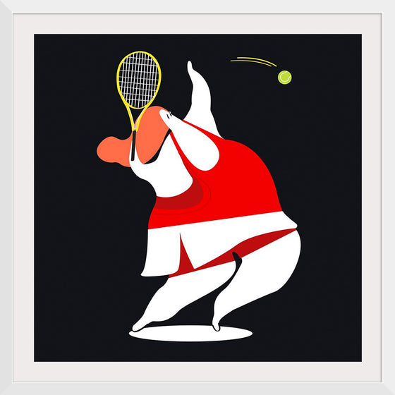 "Character Illustration of a Female Tennis Player"