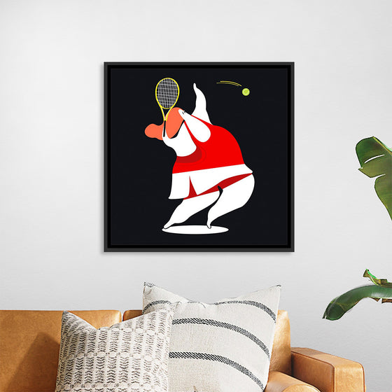 "Character Illustration of a Female Tennis Player"