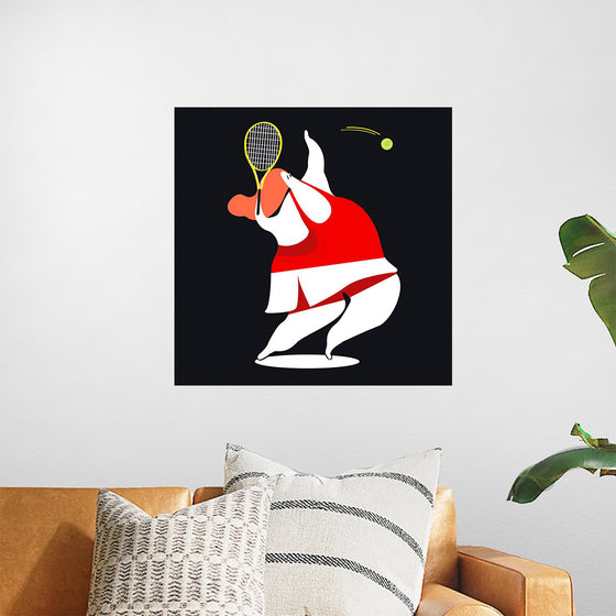 "Character Illustration of a Female Tennis Player"