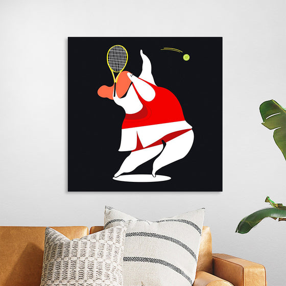 "Character Illustration of a Female Tennis Player"