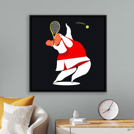 "Character Illustration of a Female Tennis Player"