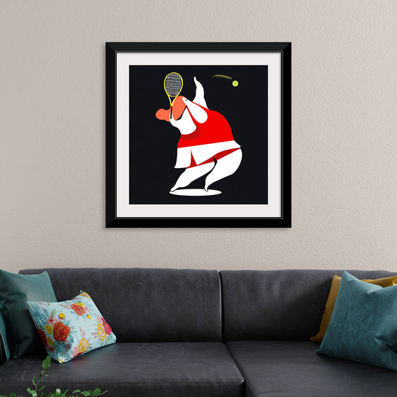 "Character Illustration of a Female Tennis Player"