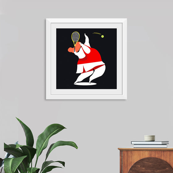 "Character Illustration of a Female Tennis Player"