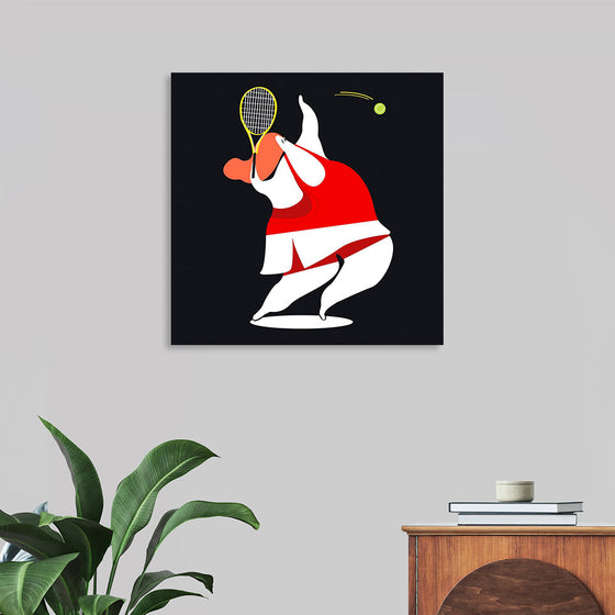 "Character Illustration of a Female Tennis Player"