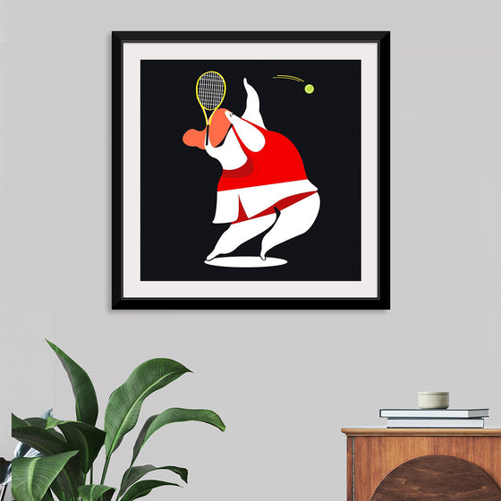 "Character Illustration of a Female Tennis Player"