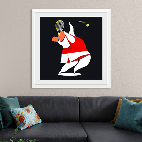 "Character Illustration of a Female Tennis Player"