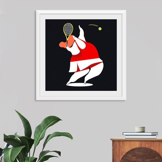 "Character Illustration of a Female Tennis Player"