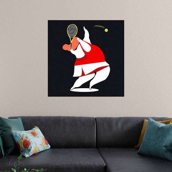 "Character Illustration of a Female Tennis Player"