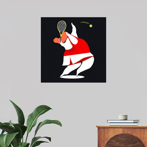 "Character Illustration of a Female Tennis Player"