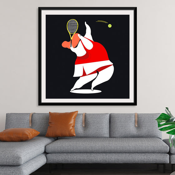 "Character Illustration of a Female Tennis Player"