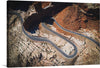 "Drone Shot of a Desert Curve Road"