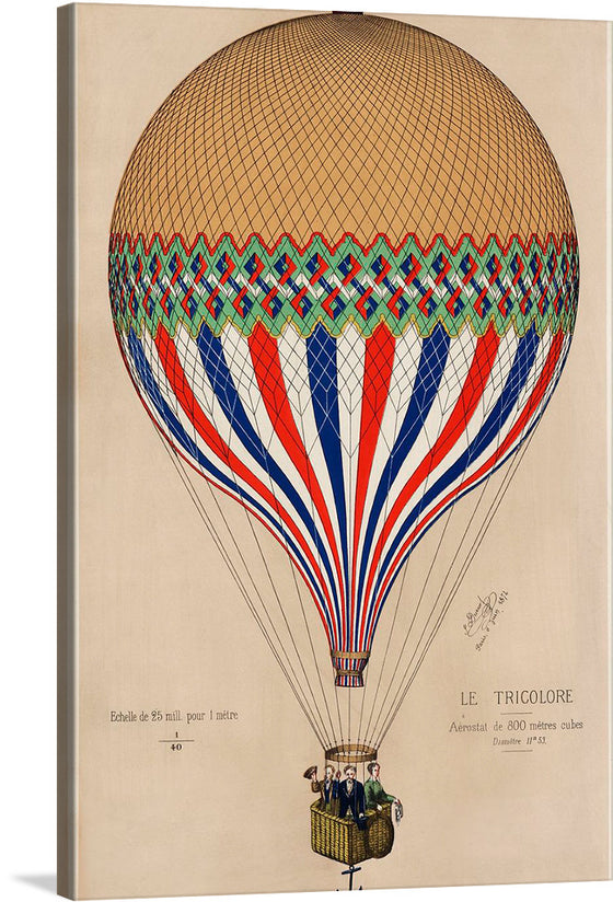 “The Tricolor with a French flag themed balloon ascension in Paris” is a captivating print that elevates your space to new heights. This exquisite artwork transports you to the heart of the City of Light, where innovation and tradition intertwine. 