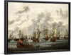 "Dutch and English battle at sea", Ludolf Bakhuizen