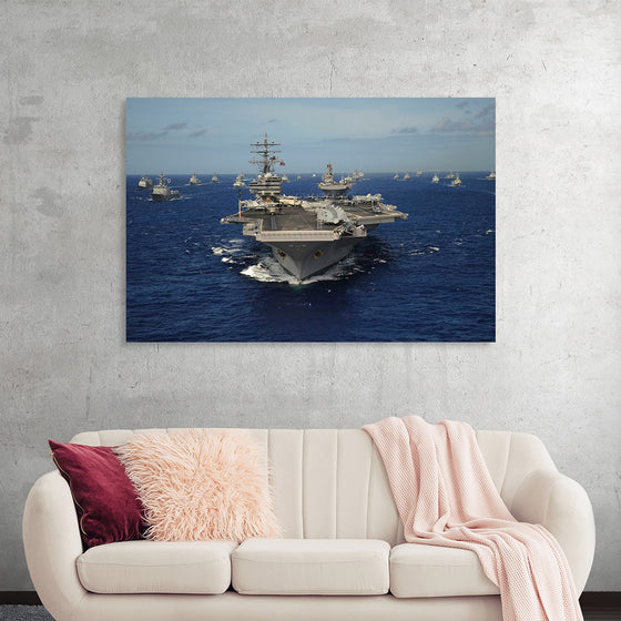 "The Nimitz-class aircraft carrier USS Ronald Reagan"