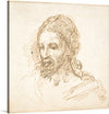 The piece captures the essence of mystery and elegance, featuring a skillfully rendered sketch of Christ's profile. Their face is obscured to invoke curiosity and contemplation. Every stroke and detail are meticulously crafted to transport you into a world where art, emotion, and imagination converge.