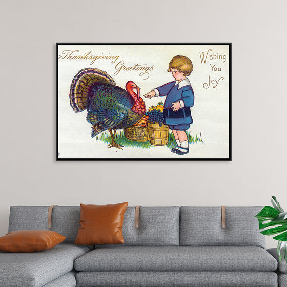 "Thanksgiving Greetings. Wishing You Joy", Stetcher Litho Company