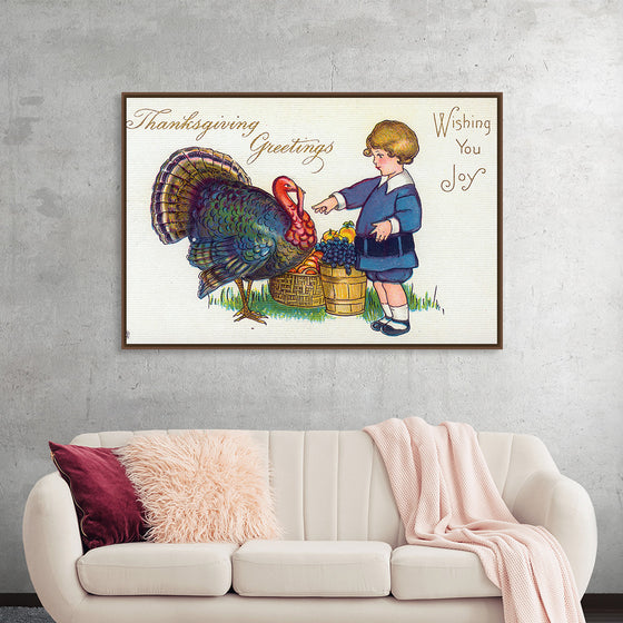 "Thanksgiving Greetings. Wishing You Joy", Stetcher Litho Company
