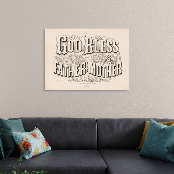 "God Bless Father and Mother (1876)", Currier & Ives