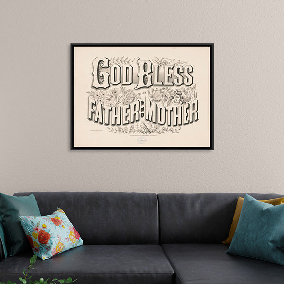 "God Bless Father and Mother (1876)", Currier & Ives