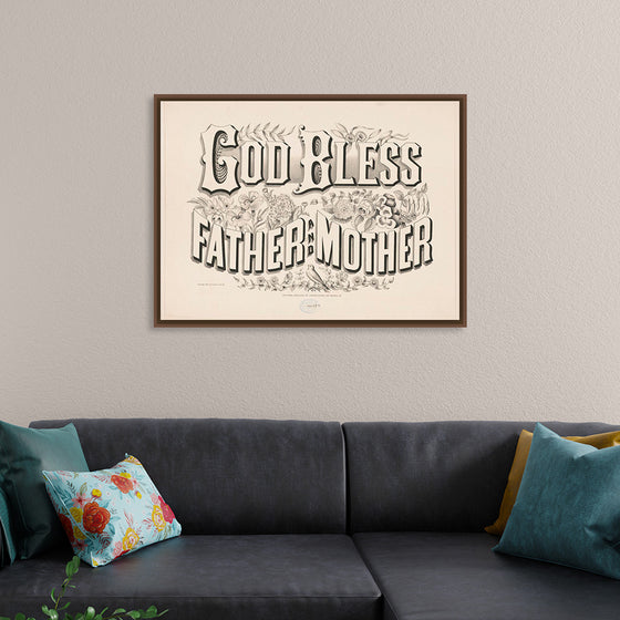 "God Bless Father and Mother (1876)", Currier & Ives