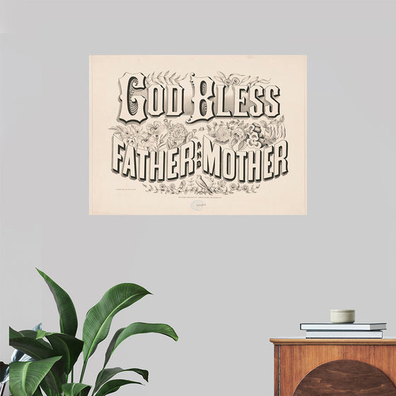 "God Bless Father and Mother (1876)", Currier & Ives