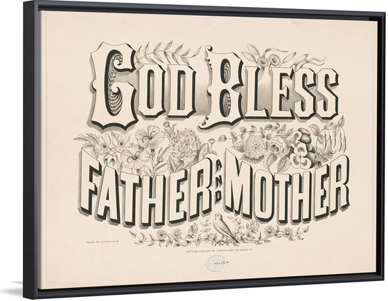 "God Bless Father and Mother (1876)", Currier & Ives