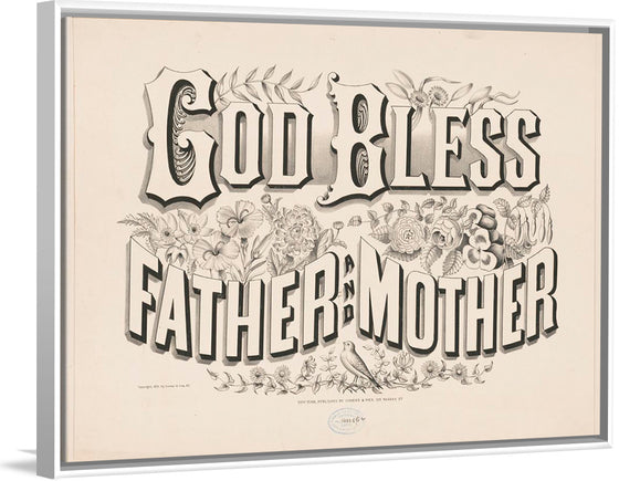 "God Bless Father and Mother (1876)", Currier & Ives