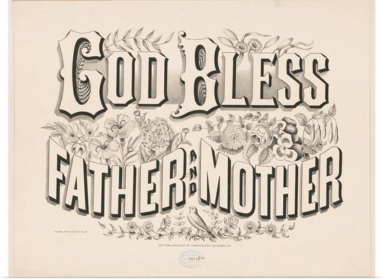 "God Bless Father and Mother (1876)", Currier & Ives