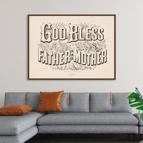 "God Bless Father and Mother (1876)", Currier & Ives