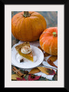 "Pumpkin Pie Slice on White Plate"