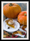 "Pumpkin Pie Slice on White Plate"