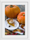 "Pumpkin Pie Slice on White Plate"